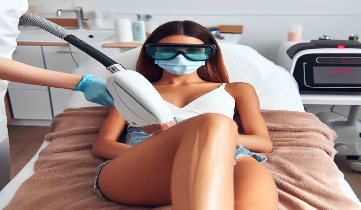 میزان تحمل درد لیزر موهای زائد ناحیه بیکینی و فول بادی لیزر مو روی پاهای بدن